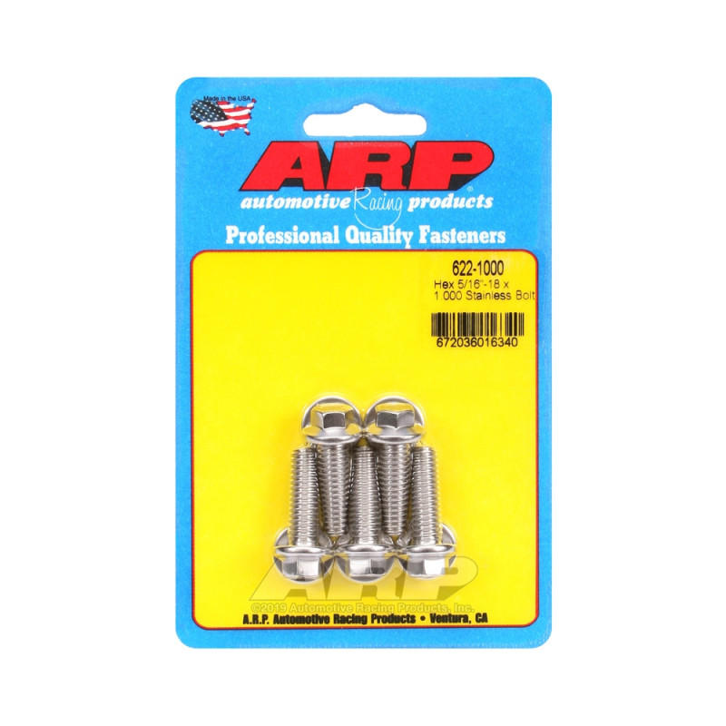 Șuruburi și piulițe universale ARP 5/16-18 – Șuruburi hexagonale din oțel inoxidabil x5 - ARP-622-1000 - 622-1000 - 3666618192031